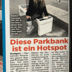 Solarna klupa iz Hrvatske postavljena ispred Gradske vijećnice u Stuttgartu