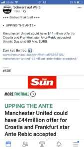 The Sun: Manchester Uniteda nudi za Antu Rebića 50 milijuna eura 1. The Sun