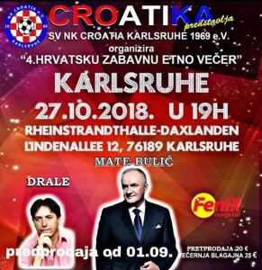 Organizira se Hrvatska zabavna etno večer Croatije Karlsruhe: Očekuje se više od tisuću gostiju najava karlsruhe (3)