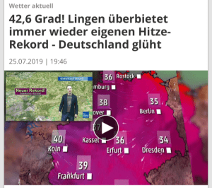 REKORDNO VISOKE TEMPERATURE: Frankfurt na Majni se "pržio" na 41, Lingen na 42,6 a Pariz na 43 °C Rekordna temperatura