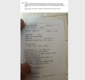 potvrda bankomat