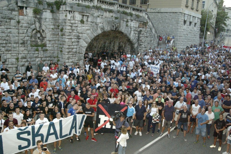 Prosvjed podrške u Rijeci / Foto: Hina