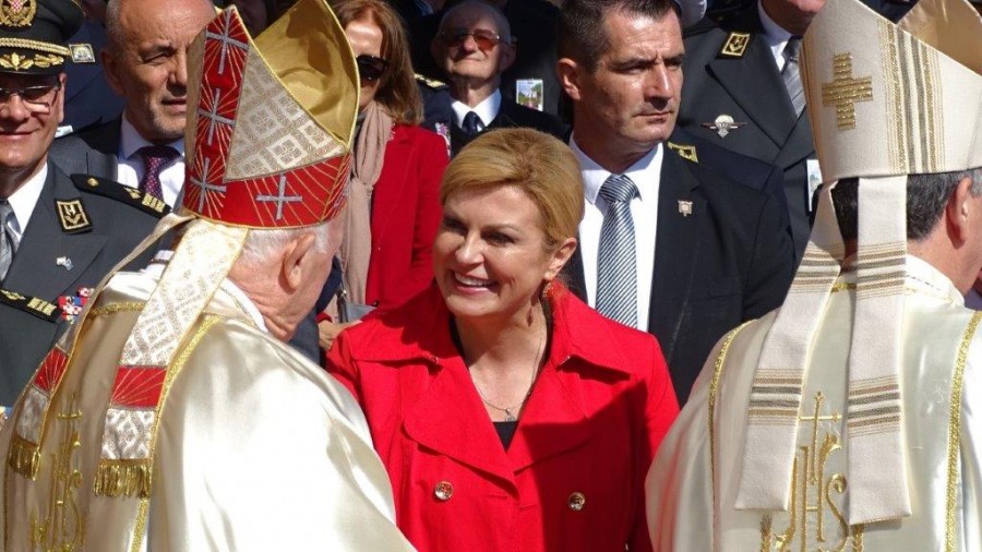 Vrhovna zapovjednica na hodočašću / Foto: Hina