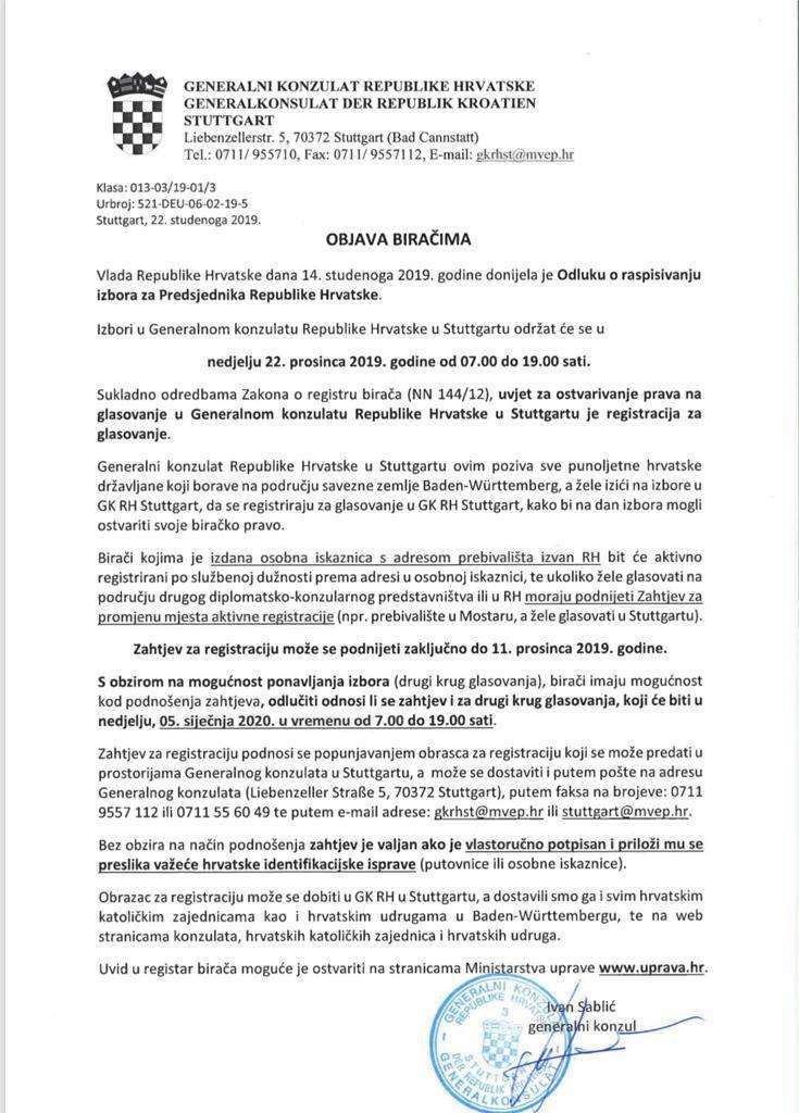 IZBORI: Generalni konzulat RH u Stuttgartu objavio kako se registrirati da bi ostvarili pravo na glasovanje u GK RH Stuttgart izbori gk stuttgart (2)