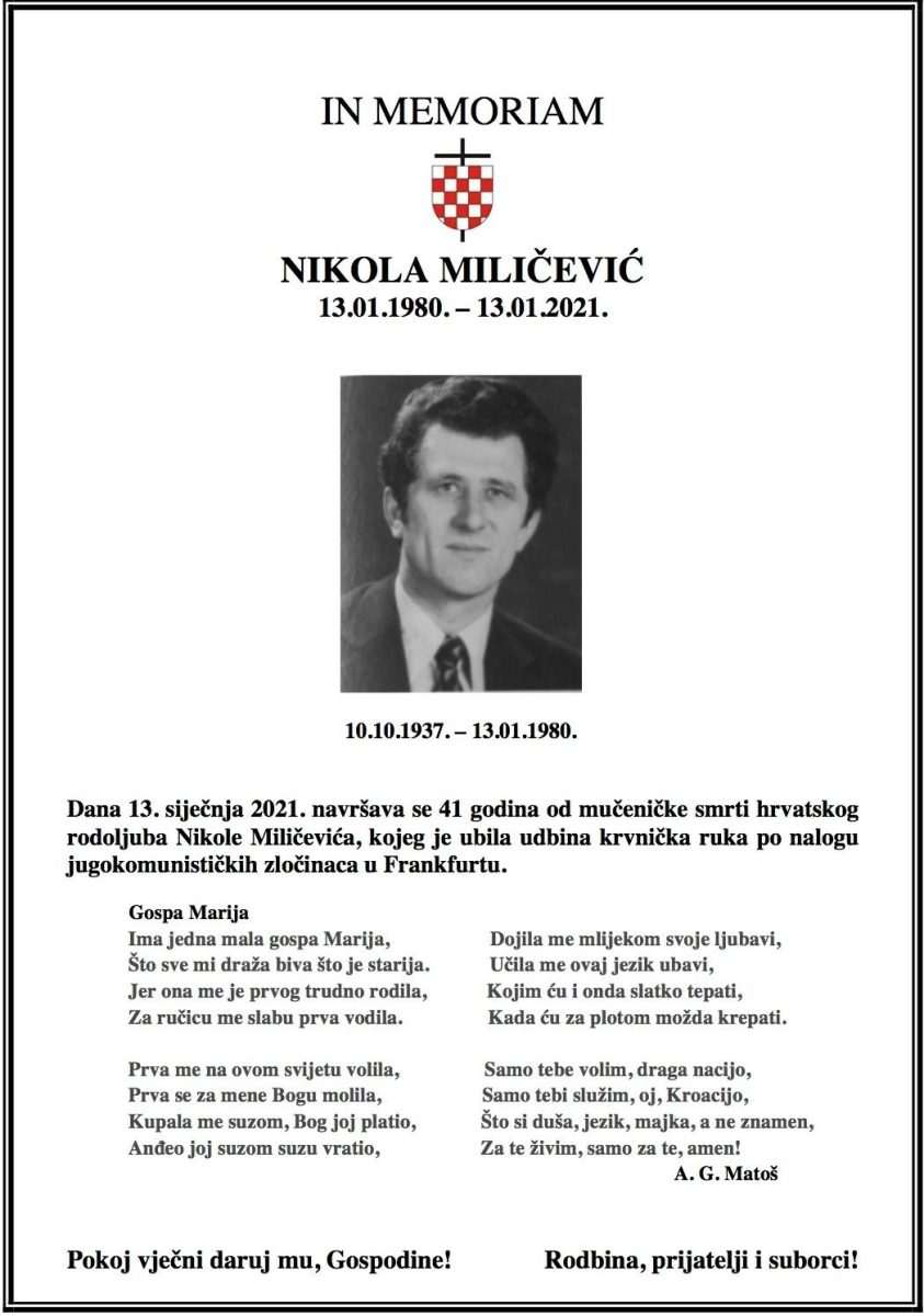 ZLOČIN U FRANKFURTU ZA KOJEG NITKO NIJE ODGOVARAO: Ubojstvo Nikole Miličevića - Bebana prije 41 godine u Frankfurtu In memoriam _Nikola Milicevix