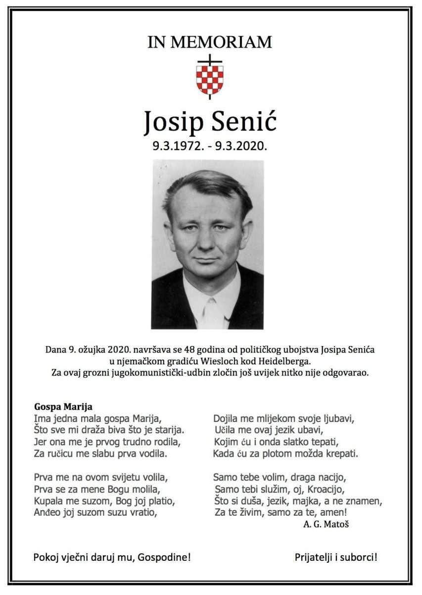 IN MEMORIAM Josip Senicc