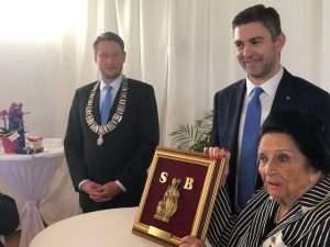 Gradonačelnik Bad Homburga Alexander Hetjes, gradonačelnik Dubrovnika Mato Franković i Olga Stoss