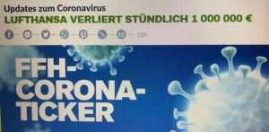 Naslov iz FFH o gubicima Lufthanse / Foto: Preslik FFH