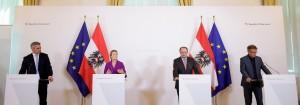 Nehammer, Raab, Schallenberg i Anschober na pressici /Foto: Fenix (S.Herek /Andy Wenzel)