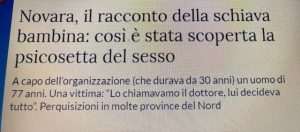 Naslov u listu La Stampa / Foto: Fenix (Preslik)