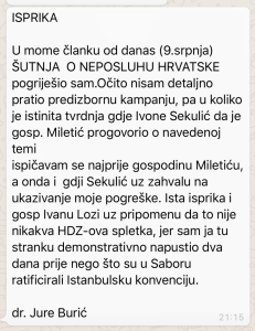 isprika jure buric