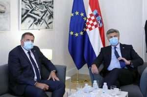 SUSRET U ZAGREBU: Milanović i Plenković odvojeno razgovarali s Dodikom Milorad Dodik i Andrej Plenković / Foto: Hina