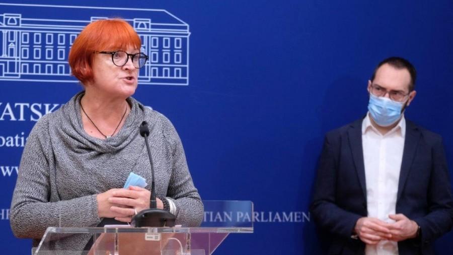 ZELENO-LIJEVI BLOK: Produžite moratorij na ovrhe inače će uslijediti socijalna katastrofa Rada Borić i Tomislav Tomašević / Foto: Hina