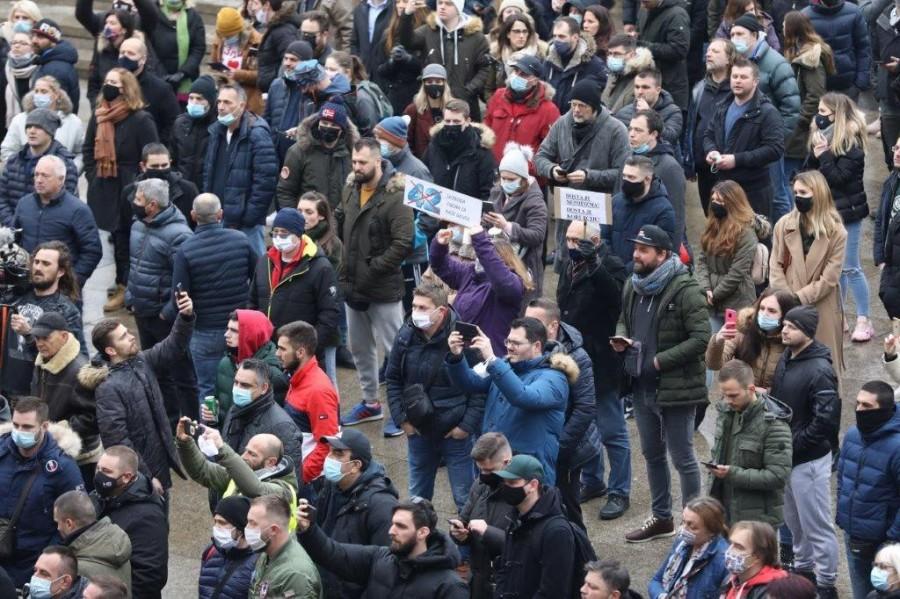 Prosvjedni skup u Zagrebu / Foto: Hina