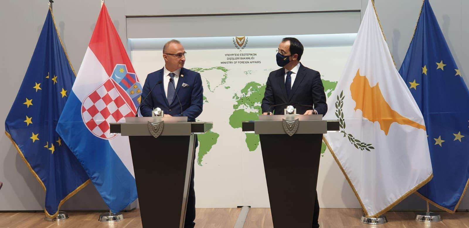 Ministar Gordan Grlić Radman na Cipru: Hrvatska želi u Med7