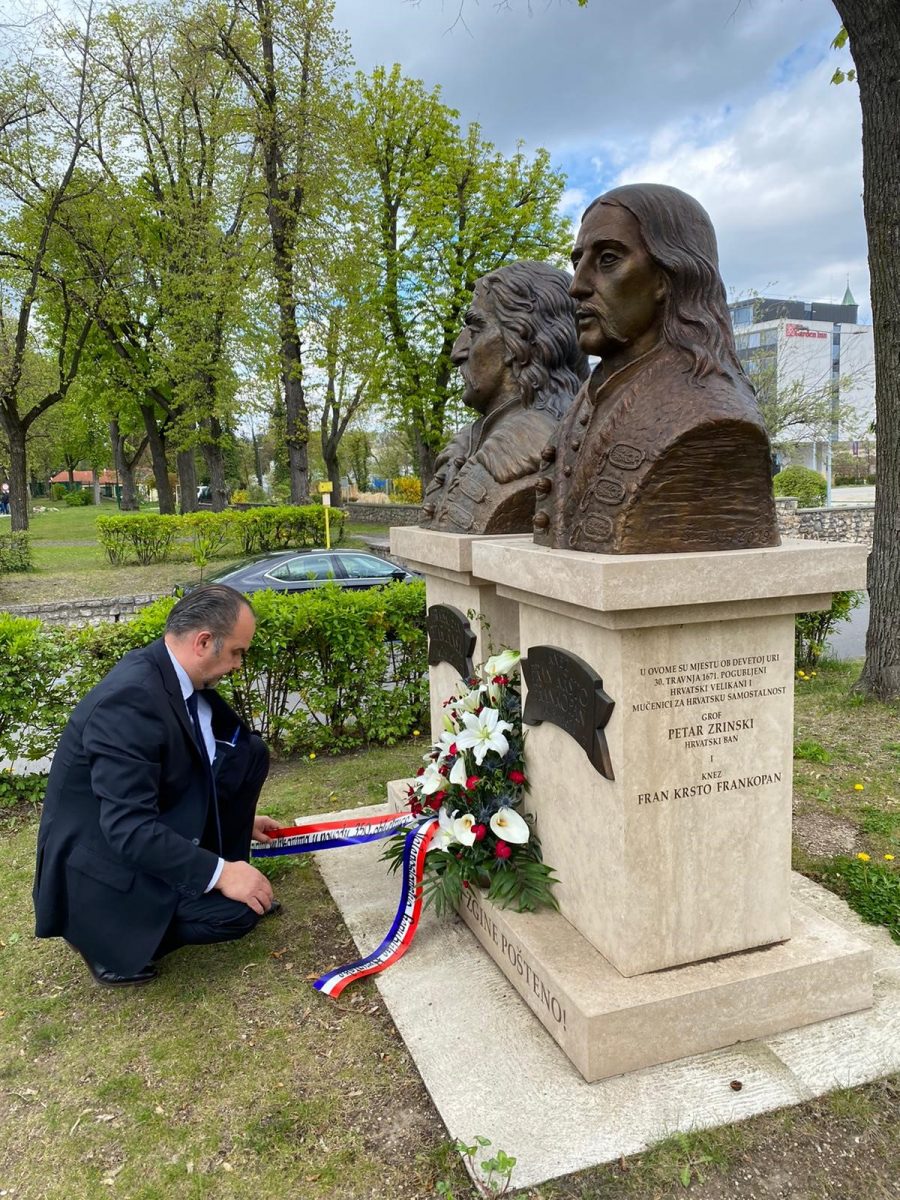 U POVODU 350. OBLJETNICE POGUBLJENJA: U Bečkom Novom Mjestu veleposlanik Glunčić položio vijenac na spomen obilježje Zrinskog i Frankopana U POVODU 350. OBLJETNICE POGUBLJENJA: U Bečkom Novom Mjestu veleposlanik Glunčić položio vijenac na spomen obilježje Zrinskog i Frankopana