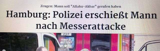 NOVI NAPAD U NJEMAČKOJ: Policija usmrtila muškarca koji je napadao prolaznike i vikao "Allahu-Akbar"