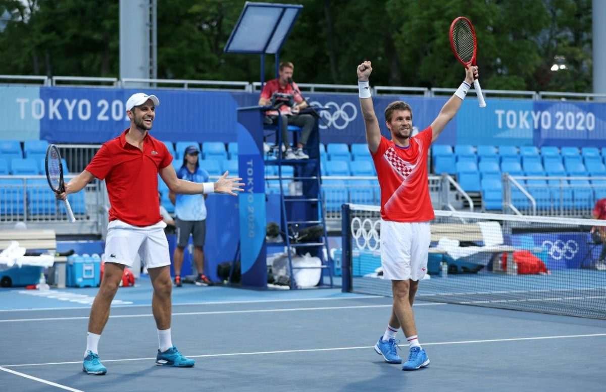 (FOTO) HRVATSKO FINALE U TOKIJU: Nikola Mektić i Mate Pavić u finalu protiv Ivana Dodiga i Marina Čilića