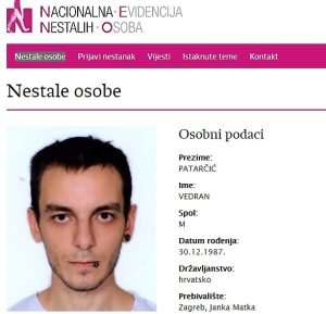 TRAŽI SE VEDRAN PATARČIĆ (34): Od veljače ove godine nije se javio ocu Draženu Patarčiću koji ga neprestano traži