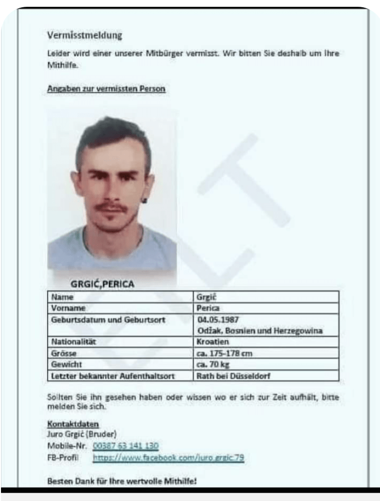 PRONAĐEN PERICA GRGIĆ: Juro Grgić javio da je obustavljena potraga jer je našao brata te da je s njim razgovarao