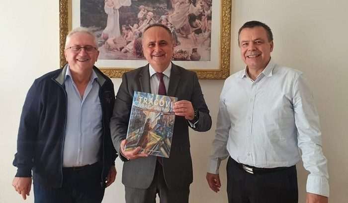 Fra Marinko Vukman, veleposlanik Gordan Bakota i fra Petar Klape