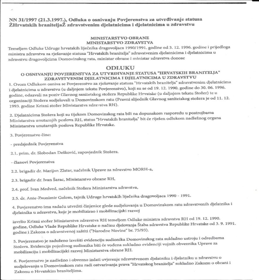 (1.DIO) ZNANSTVENI SIMPOZIJ HRVATSKOG LIJEČNIČKOG ZBORA: „Ogledni model sustavnog uništavanja hrvatske inteligencije progonima, osiromašivanjem, bolešću, smrću i iseljavanjem“