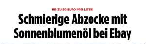 OGLASI U NJEMAČKOJ: Litra ulja 50 eura, prodaju se i čak poluprazne boce