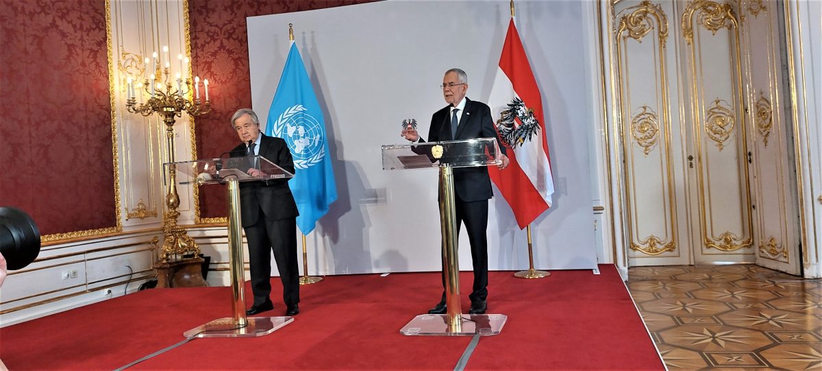 POSJET AUSTRIJI: Glavni tajnik UN-a Guterres s predsjednikom Van der Bellenom: “Rat mora prestati”