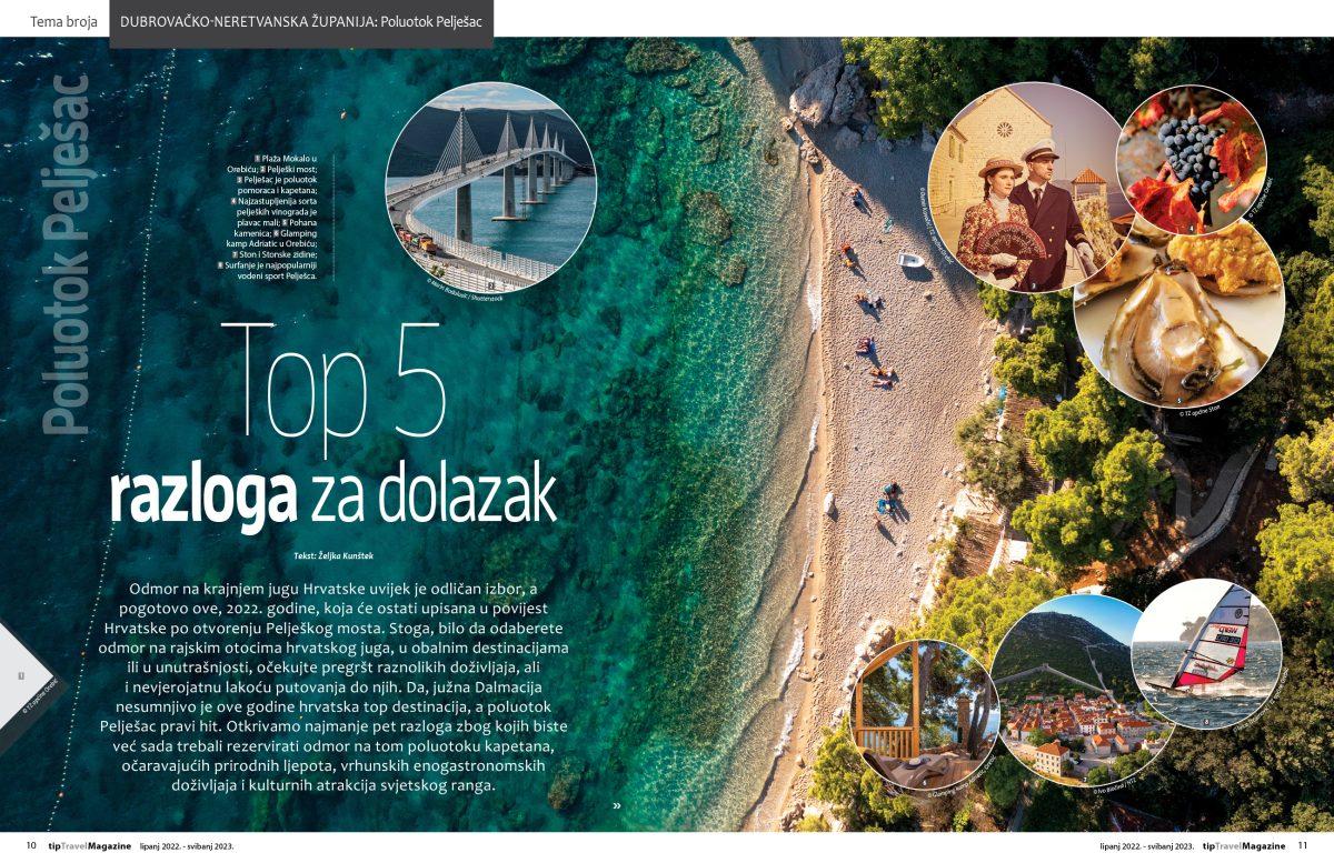 VODEĆI ONLINE MAGAZIN O TURIZMU: Novi tipTravel magazine uvrstio Pelješac i Korčulu u hit destinacije 2022.