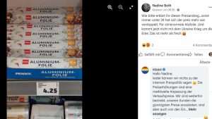 LJUTITI KUPCI U NJEMAČKOJ SE PITAJU JE LI OD ZLATA: Pogledajte koliko košta aluminijska folija u ovom supermarketu