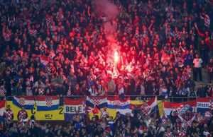 FOTO GALERIJA: Bečki stadion u hrvatskim bojama i navijačkim zastavama iz domovine i iseljeništva