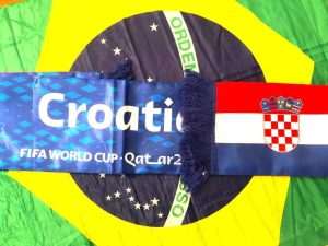 brazilska i hravtska zastava i sal