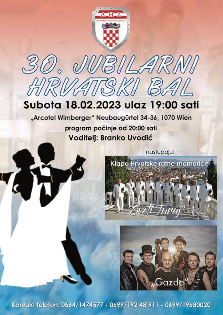 BEČ: Sve je spremno za 30. Jubilarni Hrvatski bal AHZ-a. Goste zabavljaju “Gazde” i Klapa HRM “Sveti Juraj”