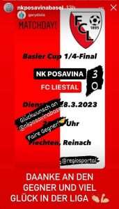 BASLER CUP: Posavina Basel ostvarila povijesni uspjeh plasmanom u polufinale kupa
