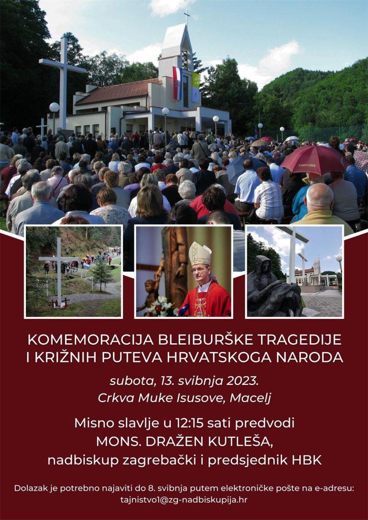 MACELJ: Misu za žrtve Bleiburške tragedije ove će godine predvoditi mons. Dražen Kutleša