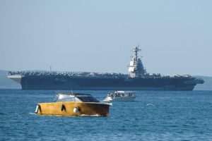 PONOS AMERIČKE MORNARICE: U Split uplovio najveći ratni brod, američki nosač aviona USS Gerald R. Ford