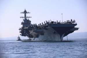 PONOS AMERIČKE MORNARICE: U Split uplovio najveći ratni brod, američki nosač aviona USS Gerald R. Ford