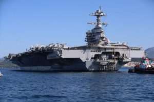 PONOS AMERIČKE MORNARICE: U Split uplovio najveći ratni brod, američki nosač aviona USS Gerald R. Ford