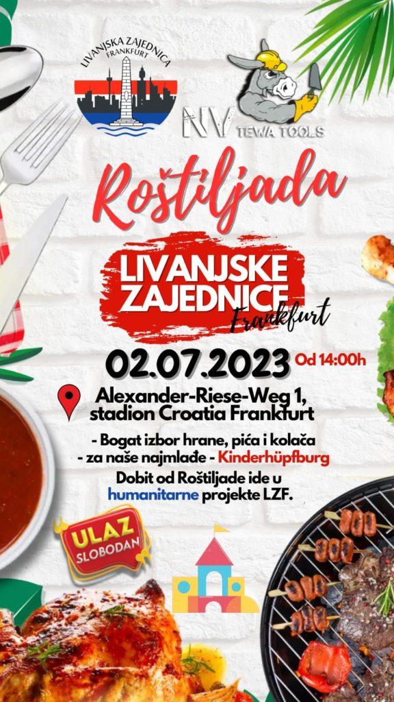POZIV HRVATIMA IZ FRANKFURTA I OKOLICE: Livanjska zajednica danas organizira roštiljadu koja će imati humanitarni karakter