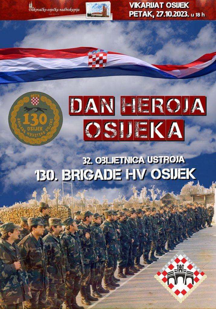 DAN HEROJA OSIJEKA: Pripadnici slavne 130. brigade Hrvatske vojske obilježavaj svoju 32. obljetnice ustroja