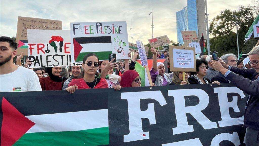 UZ ŠVICARSKO DOPUŠTENJE: Stotine ljudi u Ženevi na skupu solidarnosti s Palestinom  
