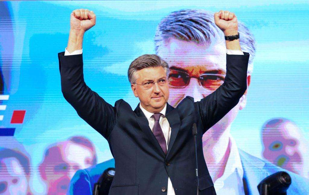 Andrej Plenković u izbornom stožeru HDZ-a / Foto: Hina