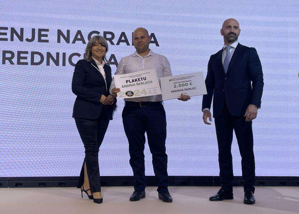 Zastupnica Sunčana Glavak sa drugoplasiranim poljoprivrednikom Andrijom Škrlecom / Foto: Fenix (Klub EPPA) 