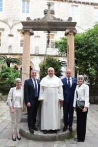 Ministar vanjskih i europskih poslova Gordan Grlić Radman obišao je u petak sa švicarskim kolegom Ignaziom Cassisom dominikanski samostan u Dubrovniku / Foto: Hina