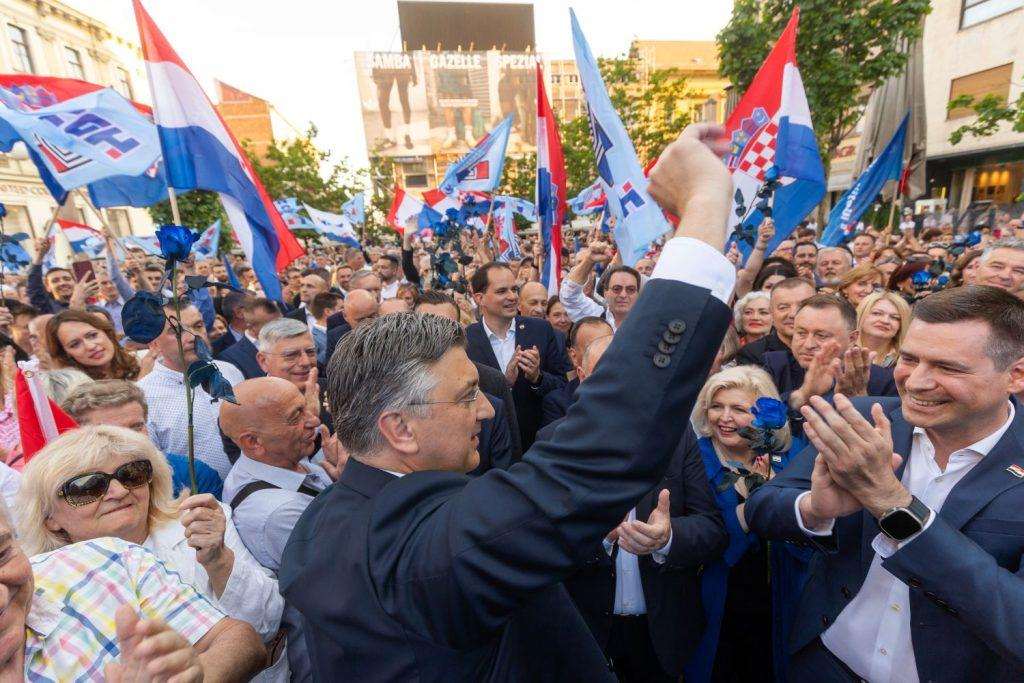 Predizborni skup HDZ-a u Zagrebu / Foto: Hina