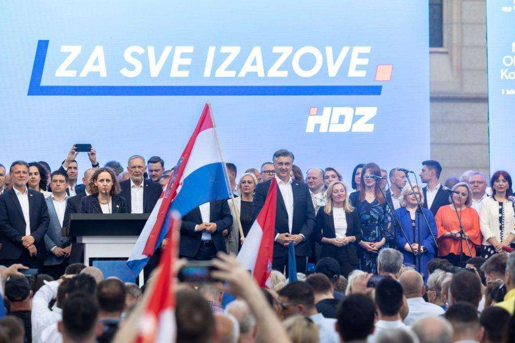 Predizborni skup HDZ-a u Zagrebu / Foto: Hina