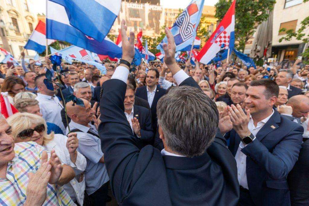 Predizborni skup HDZ-a u Zagrebu / Foto: Hina