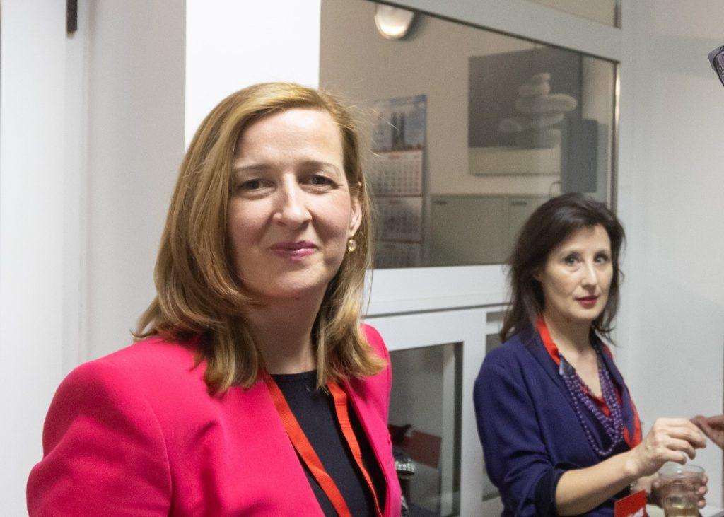 Mirela Ahmetović i Dalija Orešković na dočeku rezultata parlamentarnih izbora u stožeru koalicije Rijeke pravde / Foto: Hina