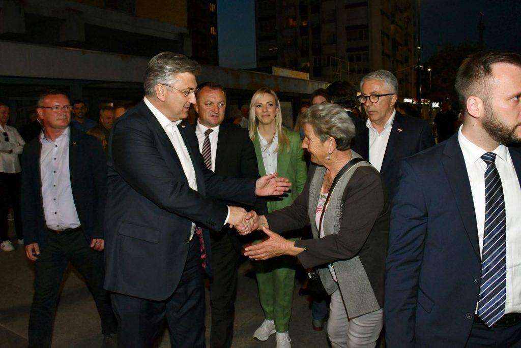 Andrej Plenković u Slavonskom Brodu / Foto: Hina
