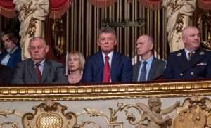 Mato Arlović, Ivan Turudic i Nikola Milin na proslavi Dana državnosti u HNK u Zagrebu / Foto: Hina